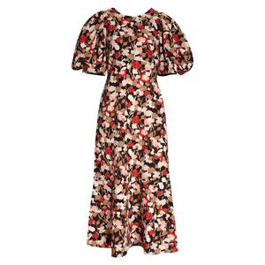 NWT Ted Baker Helgi in Floral Seersucker Puff Sleeve Midi Dress 1 / US 4